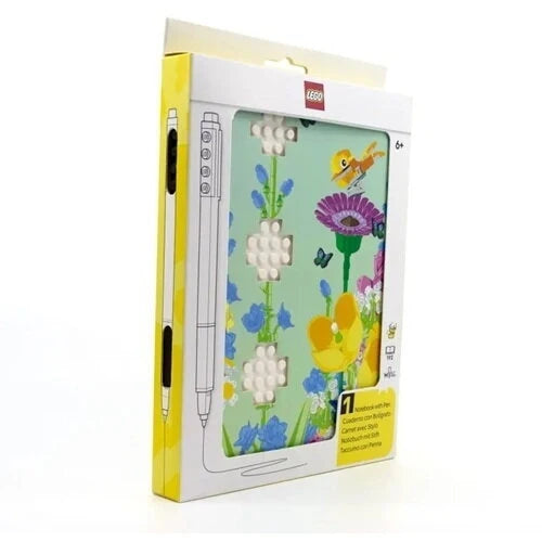 Botanical notebook and gel pen set in retail box with garden-themed cover