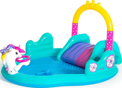 53097 Unicorn-Themed Inflatable Pool - 274x198x137cm