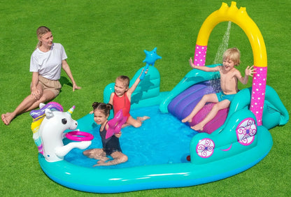 53097 Unicorn-Themed Inflatable Pool - 274x198x137cm
