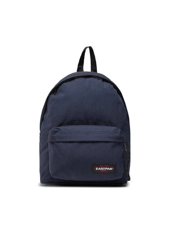 Eastpak navy mini backpack with front zip pocket and adjustable shoulder straps