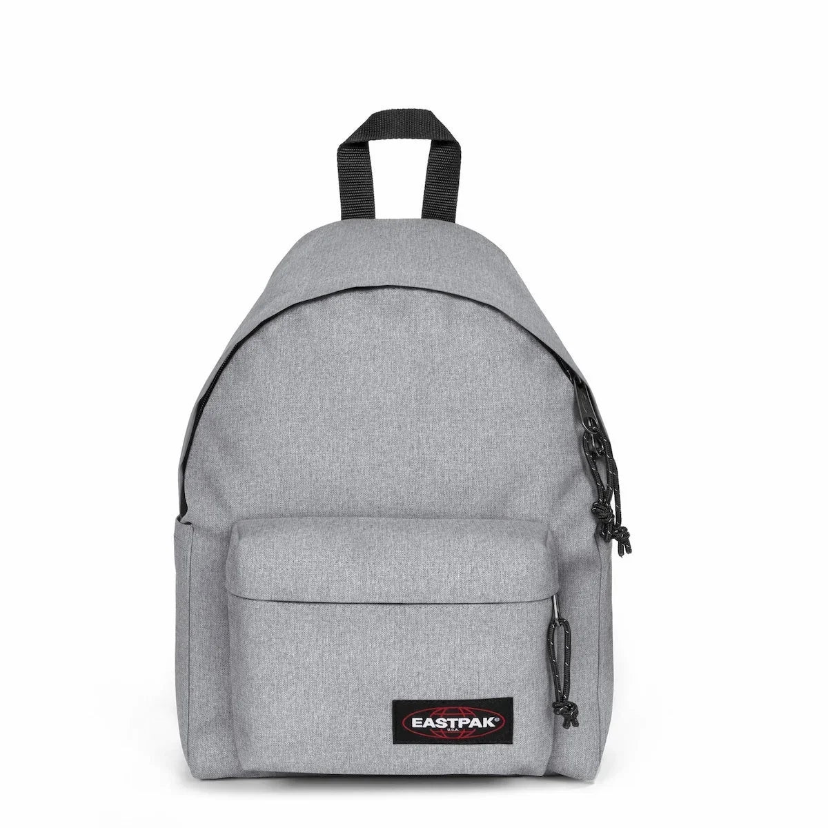 Sunday grey mini backpack with front zip pocket and logo patch