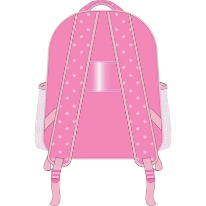 Preschool backpack My Melody ears, pink back panel with heart dots and adjustable straps