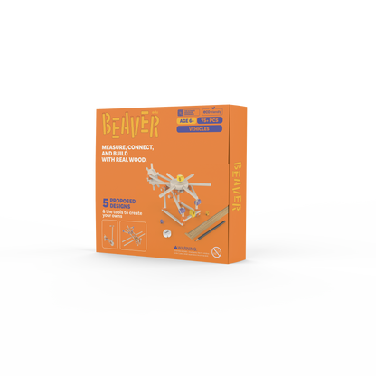 Beginner Kit - Vehicles, Wooden Stick Building Set