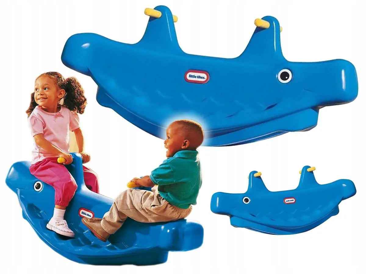 Whale Teeter Totter-Blue