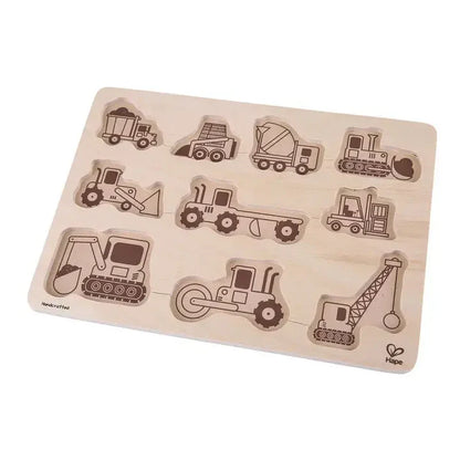 Construction Vehicles Peg Puzzle