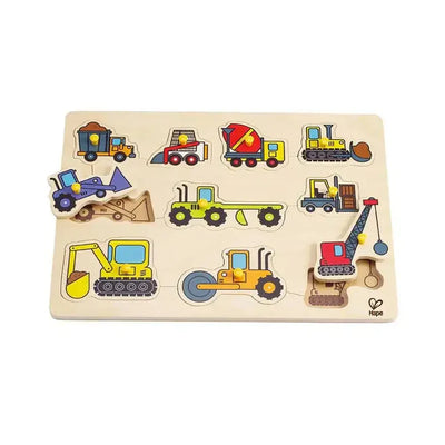 Construction Vehicles Peg Puzzle