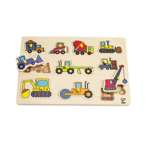 Construction Vehicles Peg Puzzle