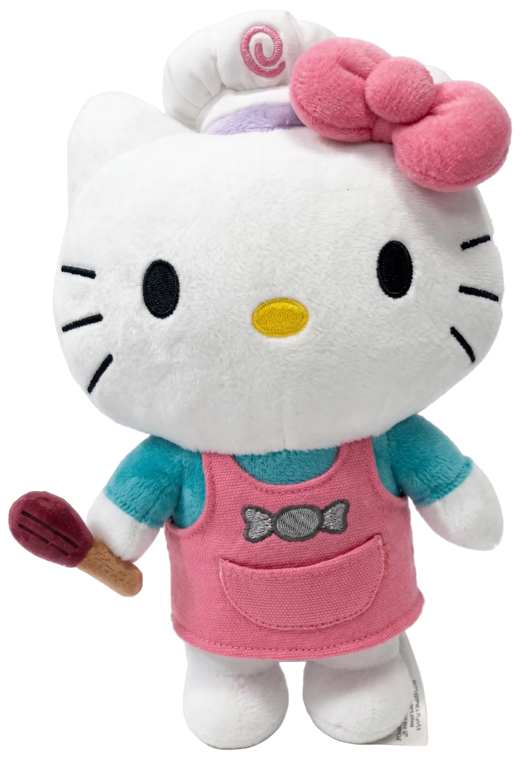 Hello Kitty plush candy maker, 25 cm, white face, pink outfit and chef hat