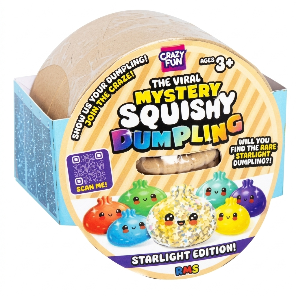 Shimmering Starlight Edition mystery squishy dumpling in display box (RMS)