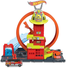 Mattel Hot Wheels City Toy Car Track Set, Super Loop Fire Station & 1:64 Scale - The Toy Store, Best Toys in Lebanon