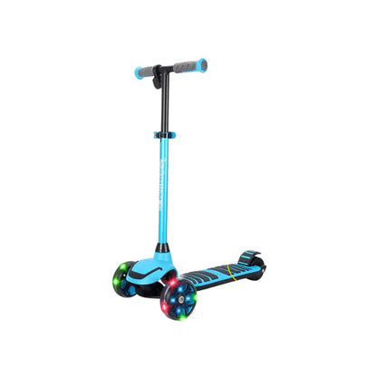 IScooter G3 Kids 3-wheel electric scooter in blue, LED glowing wheels