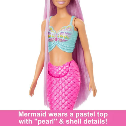 Barbie Mermaid Doll with 7-Inch-Long Pink Fantasy Hair