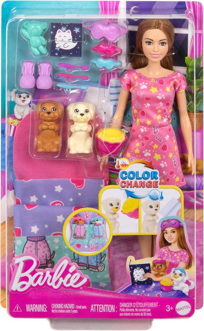 Barbie Doll and Play Set with 2 Toy Dogs