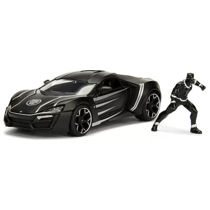 Lykan Hypersport with figure Black Panther Marvel Avengers black 1:24