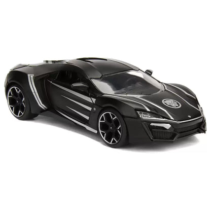 Lykan Hypersport with figure Black Panther Marvel Avengers black 1:24