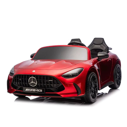 12V AMG GT63 Elektroauto, rot, Front mit Scheinwerfern und AMG-Kühlergrill