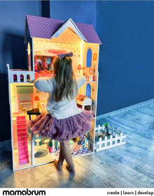 Wooden XXL Doll's House with LED Lights