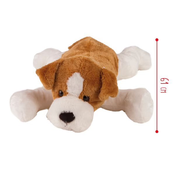 Lying Dog 61cm Plush - AMI Plush - White - The Toy Store