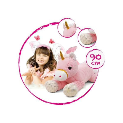 Pink Unicorn Plush Toy 90cm - AMI Plush - The Toy Store
