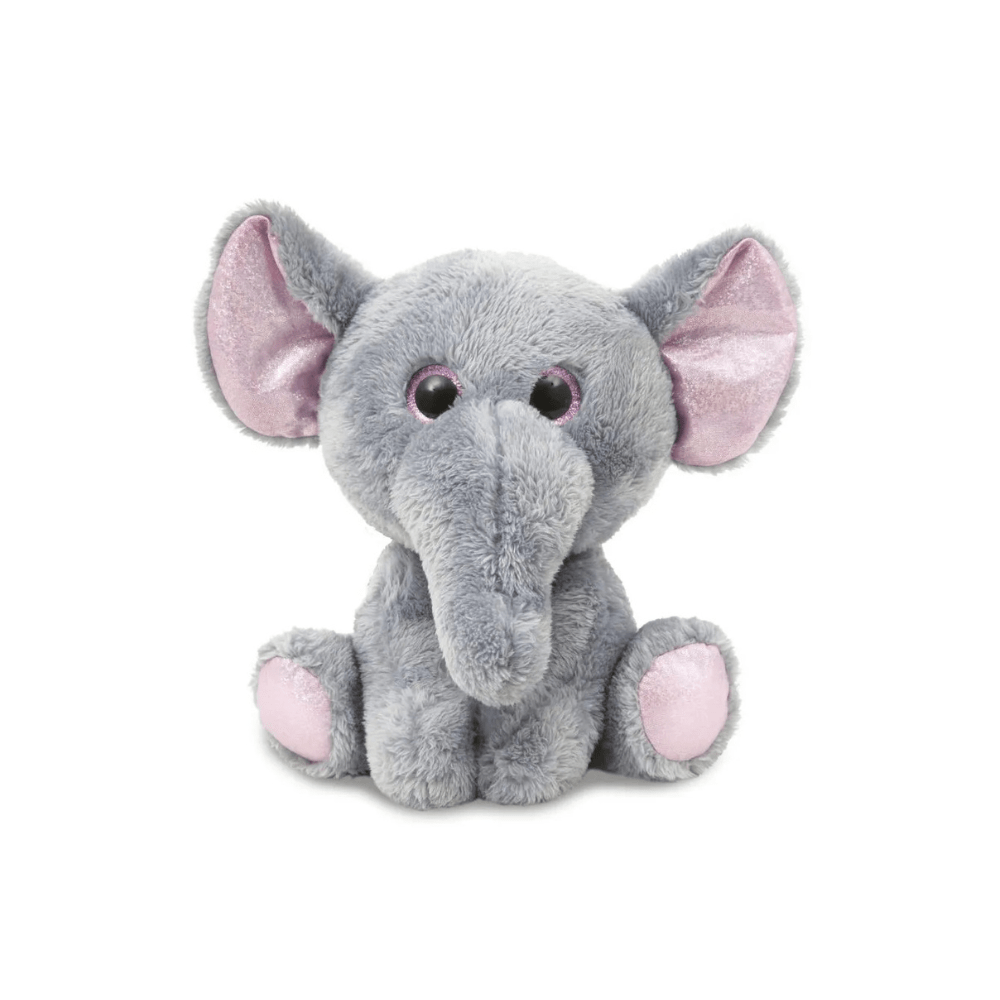 Sitting Animal Plush With Shiny Eyes - AMI Plush - Elephant - The Toy Store