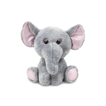 Sitting Animal Plush With Shiny Eyes - AMI Plush - Elephant - The Toy Store