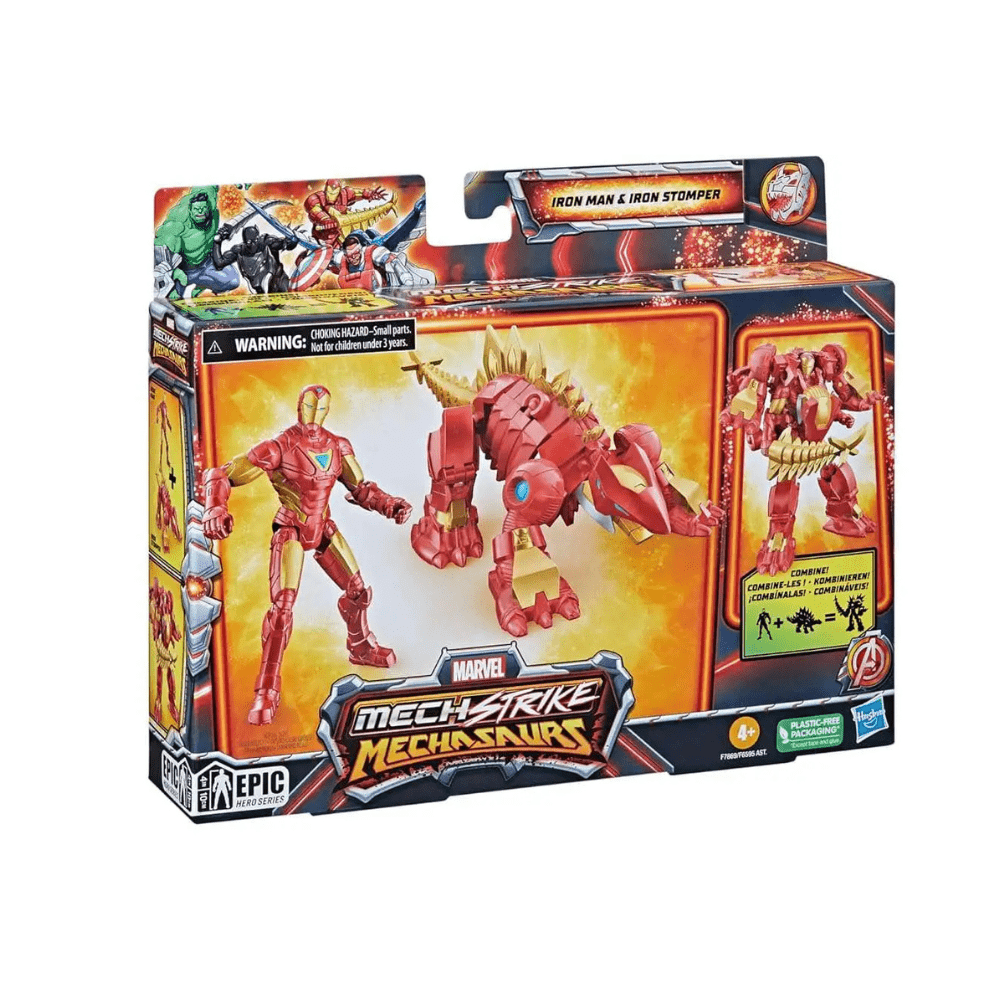 Mechasaurs Mech Strike Iron Man & Iron Stomper - Avengers - The Toy Store