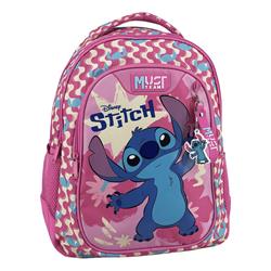 Primary School Backpack Disney Stitch Pink Must Team 3 Compartments