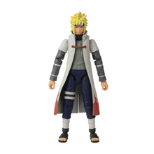Namikaze Minato anime figure in white coat, red headband, blue pants, black sandals