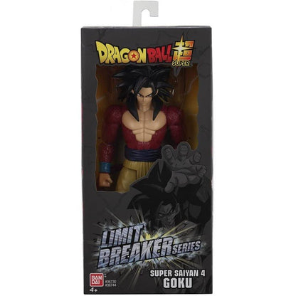 Dragon Ball Super boxed action figure, Super Saiyan 4 Goku in red-and-yellow suit