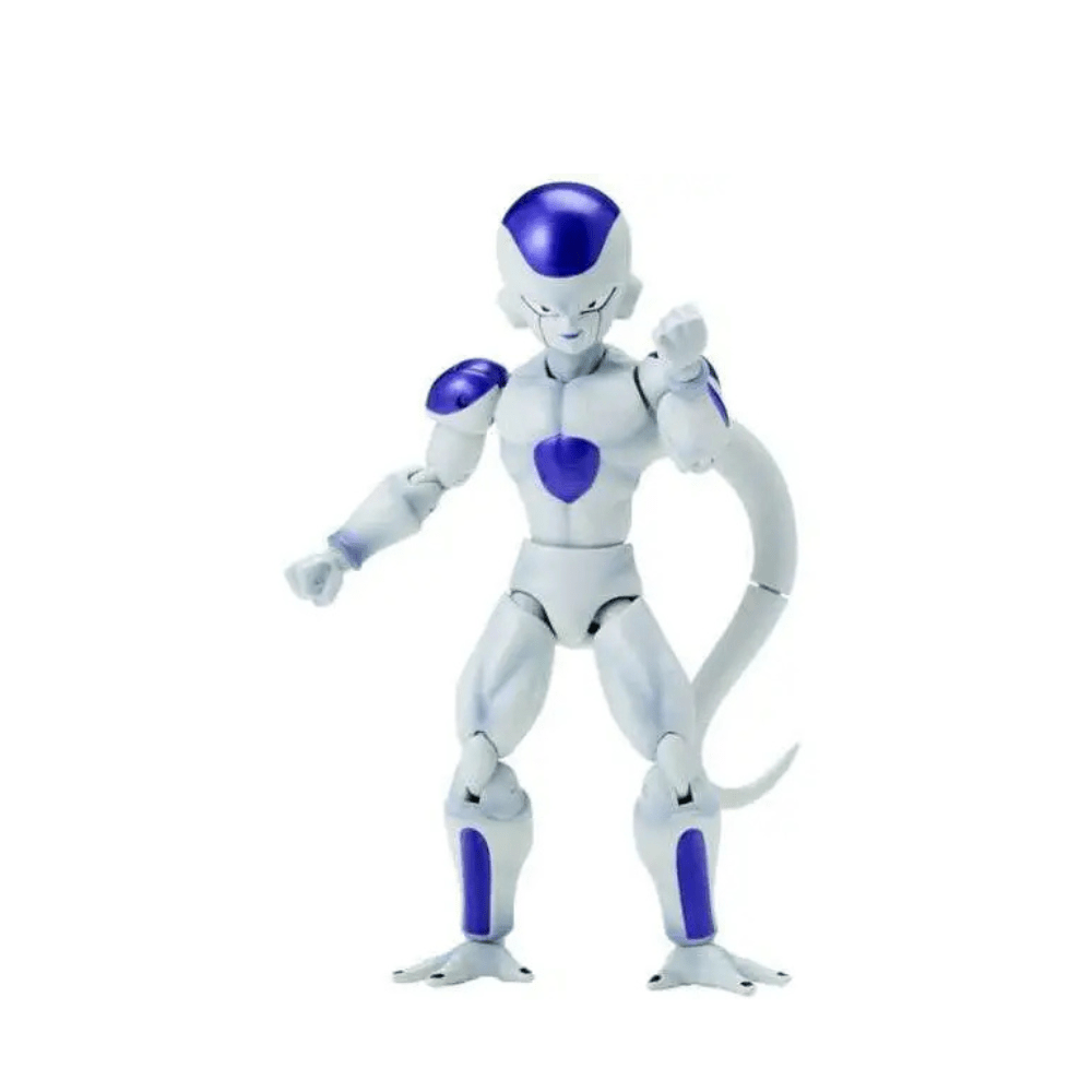 Frieza Final Form action figure, white body with purple head and tail, full-body pose
