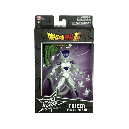Frieza Final Form action figure in retail box, white armor with purple details