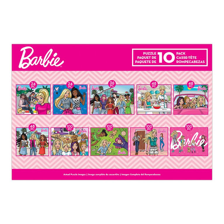 10 - in - 1 Multipack Puzzle Assortment - Barbie - The Toy Store