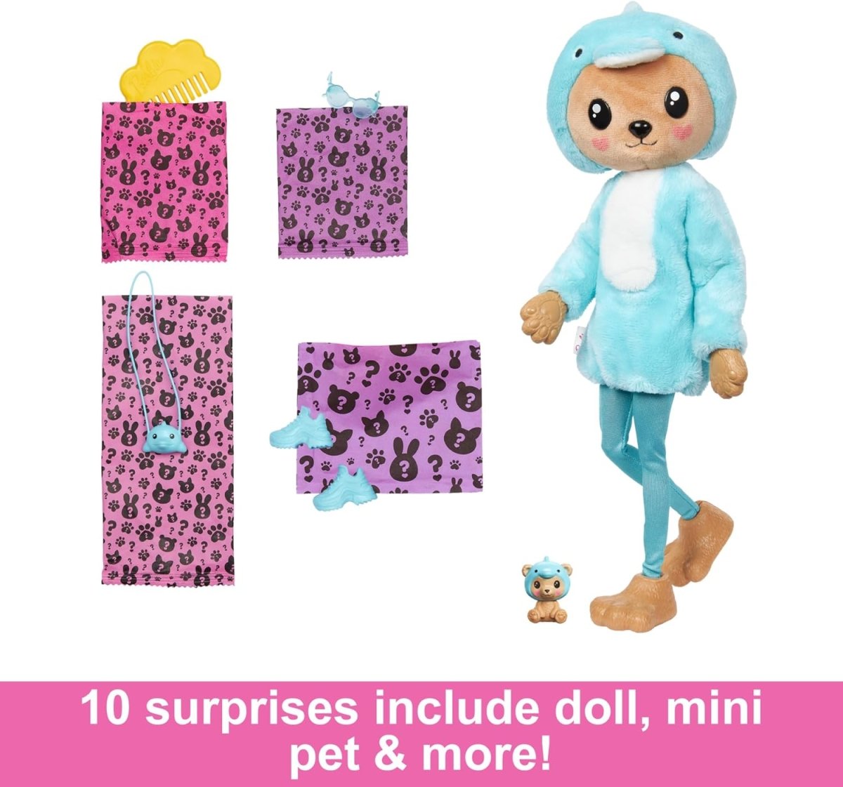 Cutie Reveal Teddy Bear Doll - Barbie - The Toy Store