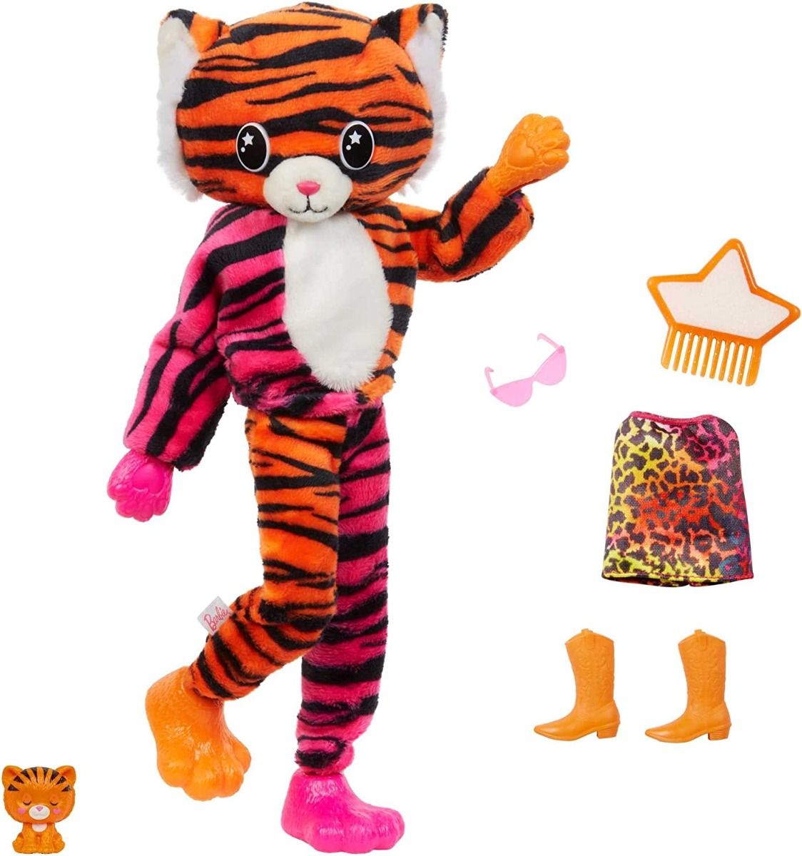 Cutie Reveal Jungle Series Tiger Doll - Barbie - The Toy Store