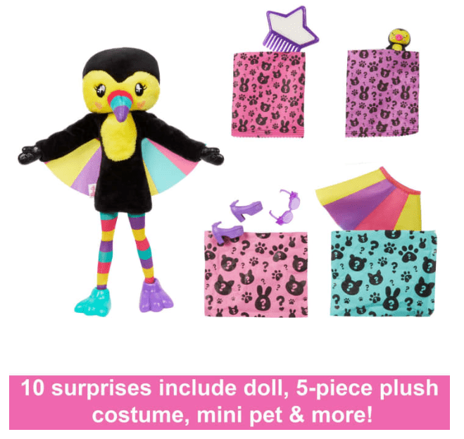 Cutie Reveal Jungle Series Toucan Doll - Barbie - The Toy Store