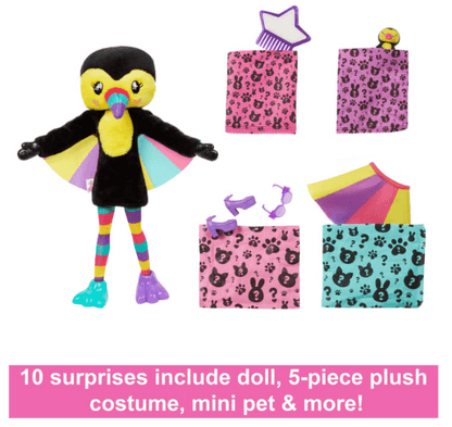 Cutie Reveal Jungle Series Toucan Doll - Barbie - The Toy Store