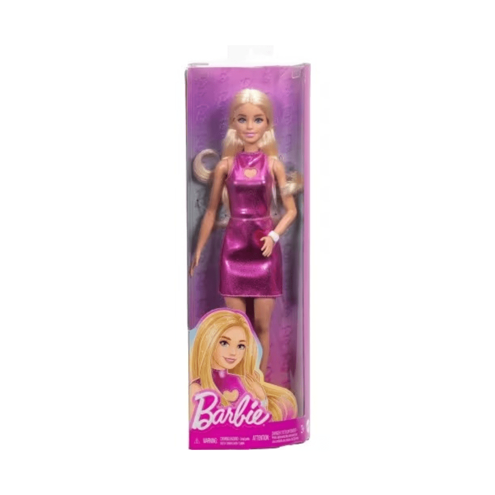 Fashionistas Doll in Metallic Pink Minidress - Barbie - The Toy Store