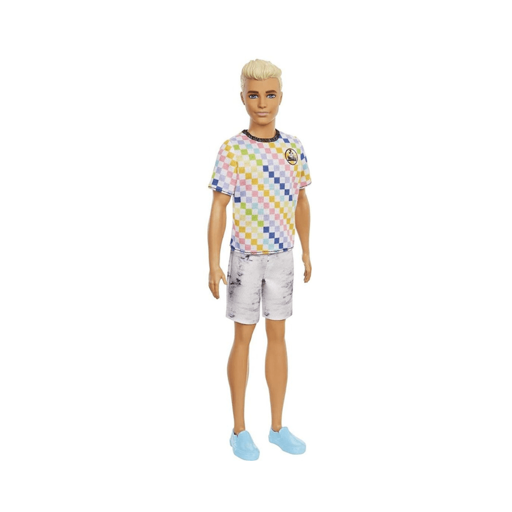 Ken Fashionistas Doll Checkered Shirt - Barbie - The Toy Store