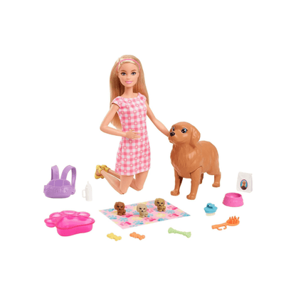 Newborn Pups Blonde Doll And Playset - Barbie - The Toy Store