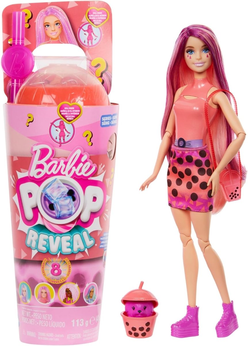 Pop Reveal Bubble Tea Doll - Barbie - Peach - The Toy Store