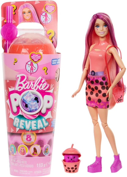 Pop Reveal Bubble Tea Doll - Barbie - Peach - The Toy Store