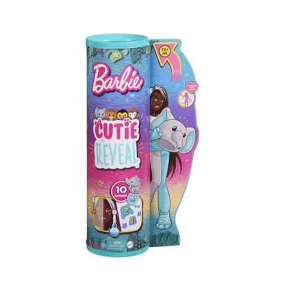 Barbie Cutie Reveal Elefant-Plüschkostüm, Jungle-Serie in Box