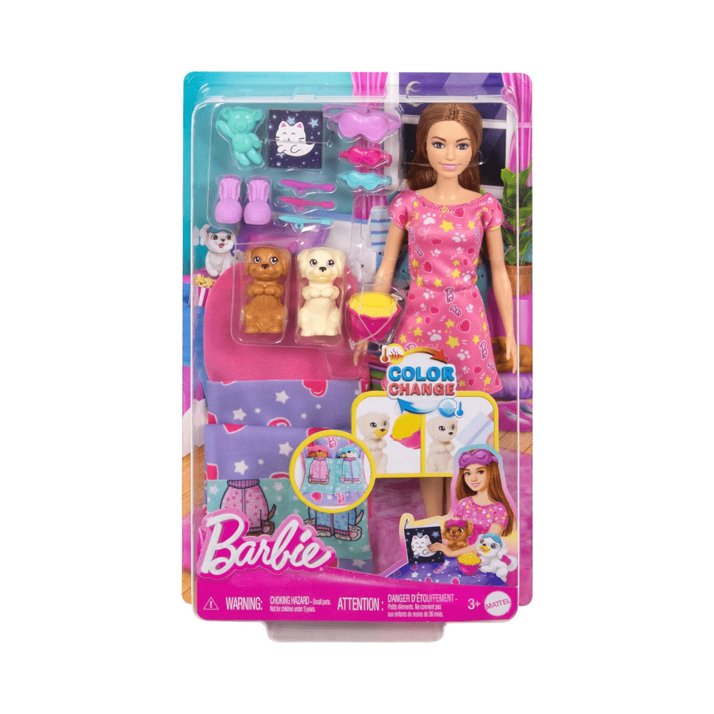 Doll and Play Set With 2 Toy Dogs - Barbie - The Toy Store