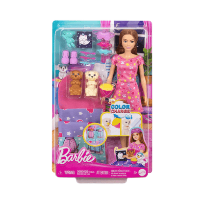 Doll and Play Set With 2 Toy Dogs - Barbie - The Toy Store