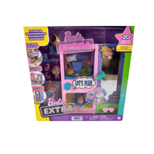 Barbie Extra Playset Verpackung mit Stilwahler und „Let’s Play“
