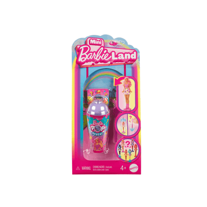 Mini BarbieLand box for Pink Lemonade reveal, mini doll and drink capsule