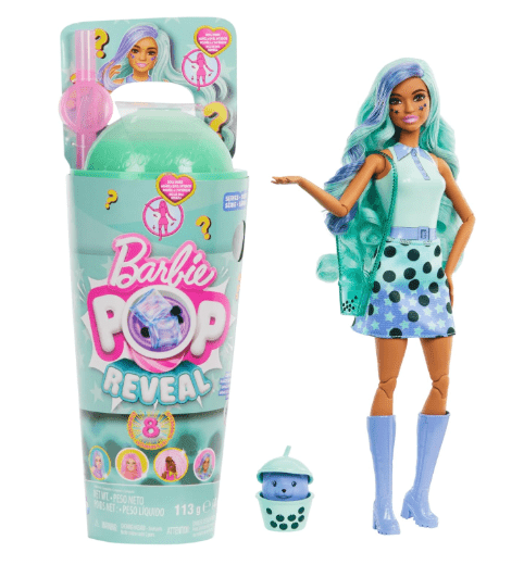 Pop Reveal Bubble Tea Doll - Barbie - Mint - The Toy Store