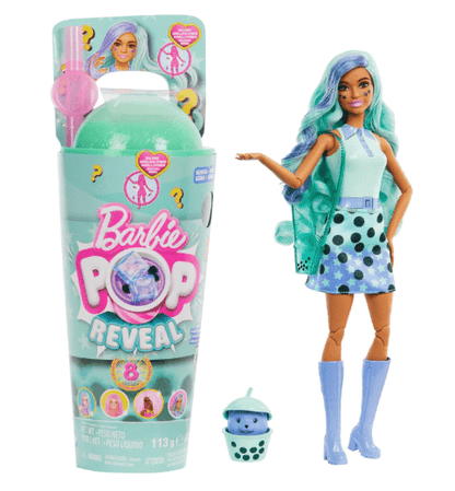 Pop Reveal Bubble Tea Doll - Barbie - Mint - The Toy Store