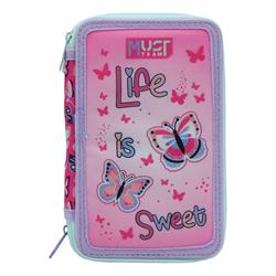 Triple Decker Pencil Case Filled Must Team Life Is Sweet