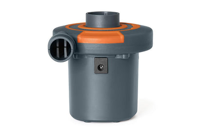 Rechargeable air pump with side nozzle intake and orange control ring